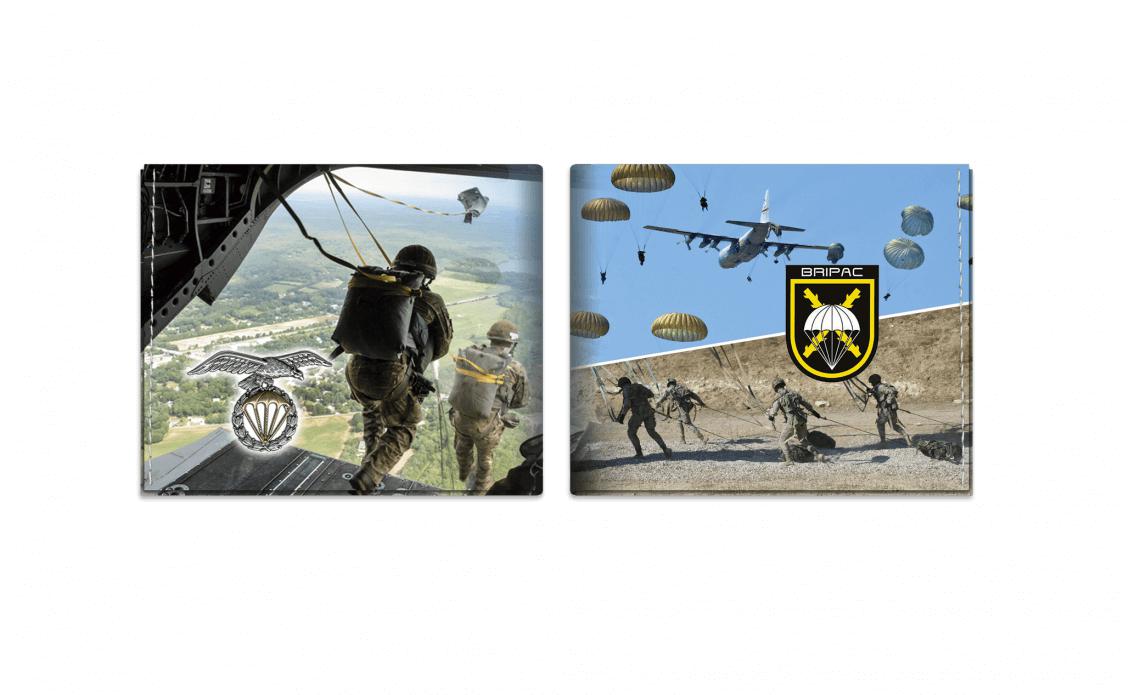 BRIPAC Geldbörse aus bedrucktem Kunstleder