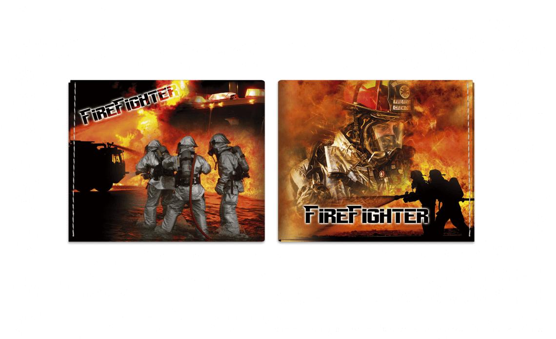 Portafoglio in ecopelle con stampa Fire Fighter