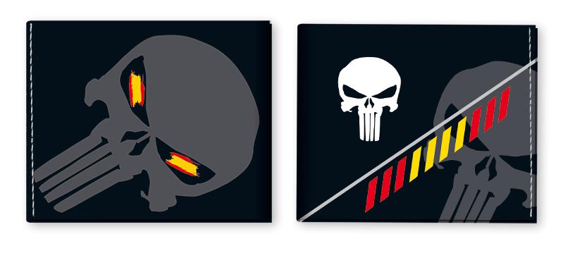 Portemonnaie mit 3D-Schädeldruck aus Spanien