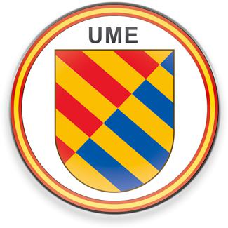 Imã de geladeira redondo da Unidade de Emergência Militar UME