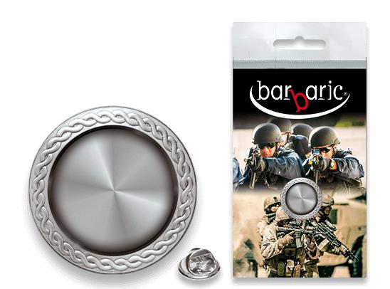 Silbernadel mit abgeschrägter Kante, Durchmesser 2 cm