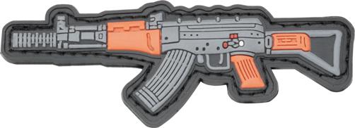 Gummipatch mit Waffe mit Klettverschluss 08227