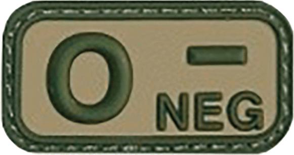 Blutgruppe 0 negativer Patch