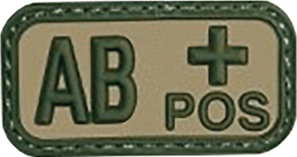 Blood AB+ Taktischer Gummi-Klettverschluss-Patch