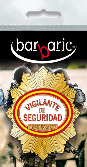 Placa de identificação do espanhol Vigilante De Seguridad Comprom...