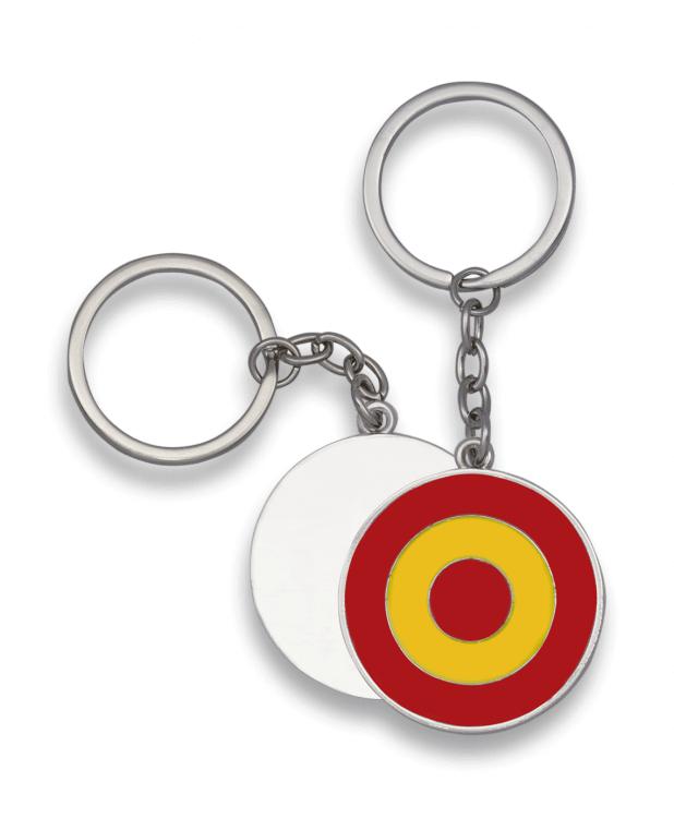 Diana Schlüsselanhänger mit den Farben Spaniens 4 cm Durchmesser