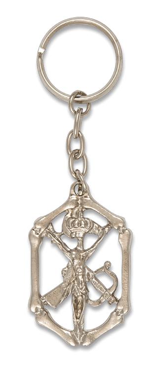 Schlüsselanhänger Spanische Legion mit Nickelknochen