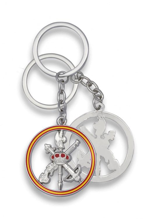 Silberfarbener Schlüsselanhänger der spanischen Legion