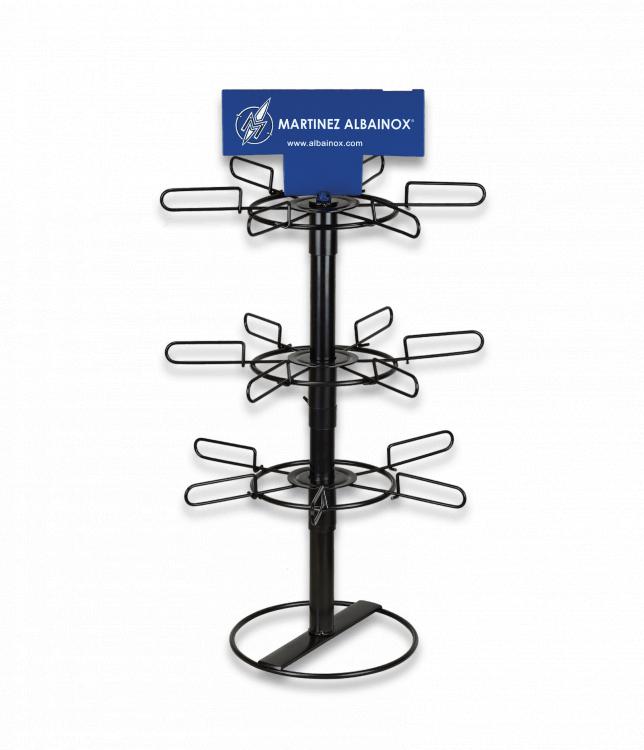 Présentoir de porte-clés en acier plaqué noir 90142