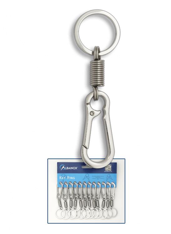 Gefederte Karabiner-Schlüsselanhänger in einem 12-teiligen Bliste...