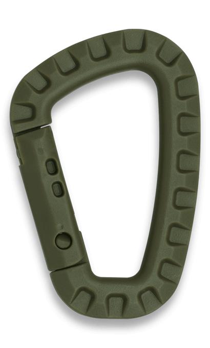 Grüner Karabiner aus Fiberglas mit 8,5 cm Länge