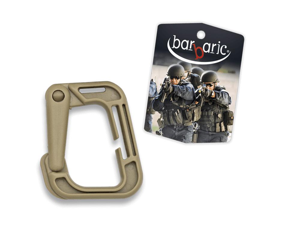 Kojotenfarbener ABS-Karabiner mit Molle-System