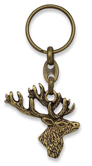 Nachahmung altvergoldeter Hirsch-Schlüsselanhänger mit den Maßen ...