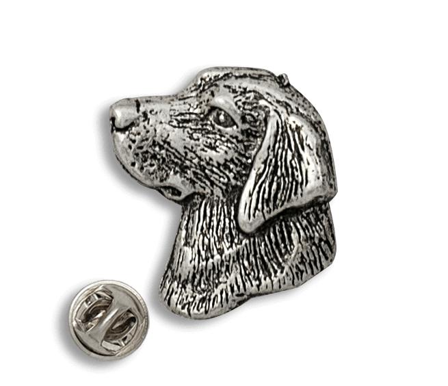 Épingle à tête de chien de chasse aux dimensions de 2,8 x 2,8 cm