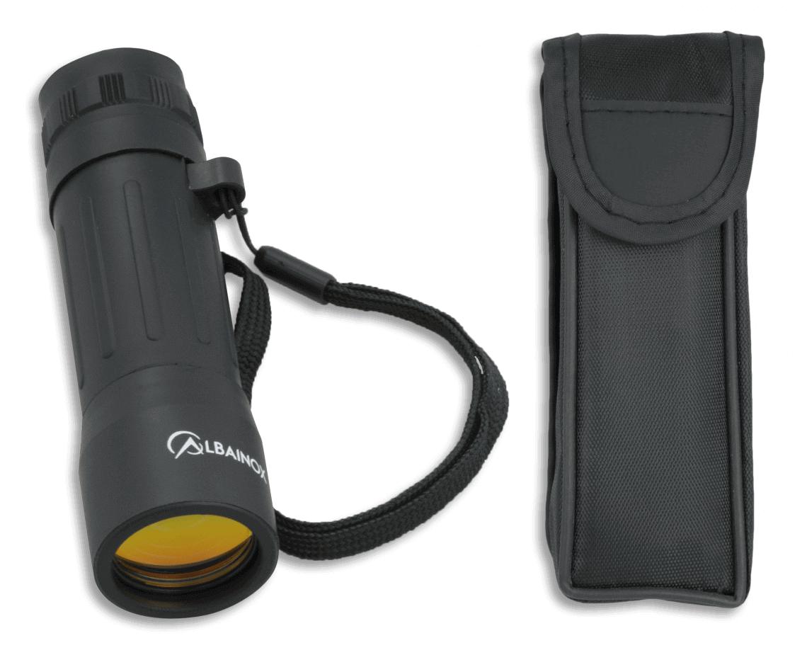 Monoculare nero con lenti rubino 10 x 25 cm