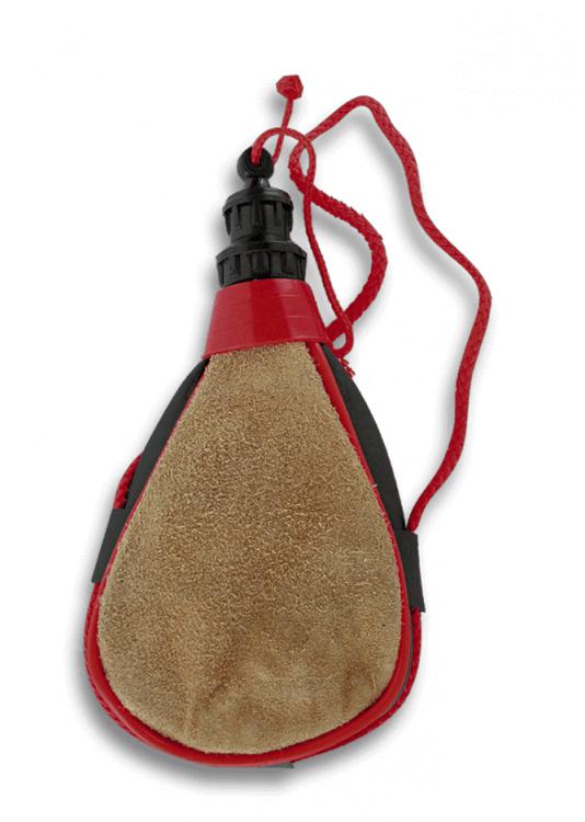 Gerader brauner Weinstiefel mit einem Viertelliter Fassungsvermög...