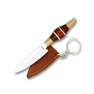 Canivete com lâmina de 5,5 cm e resistência e cabo em latão