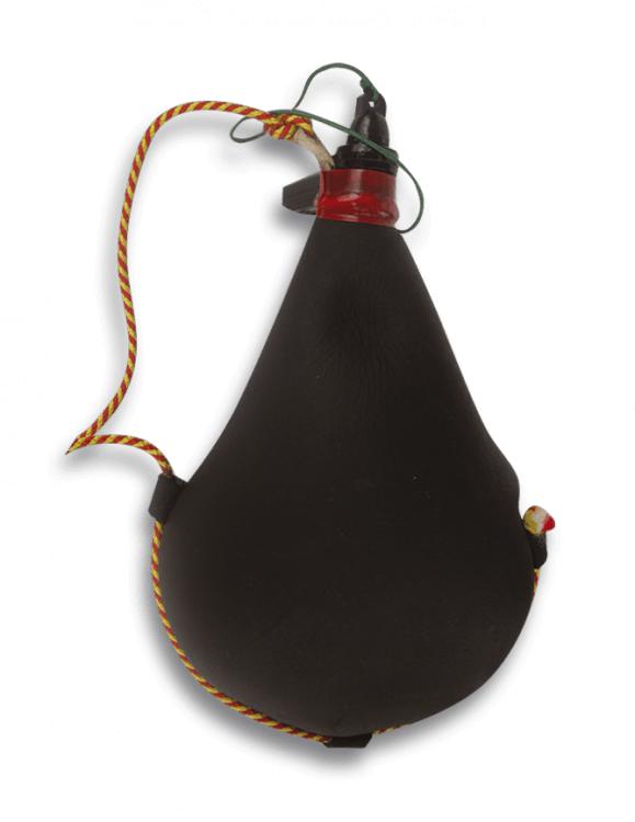 Schwarzer Fischweinstiefel mit einem Fassungsvermögen von zwei Li...