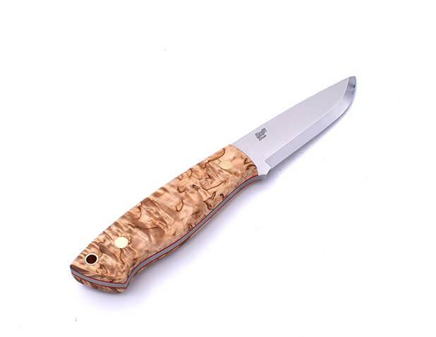 Couteau Bushcraft Brisa Trapper 95 scandi avec manche en bouleau ...