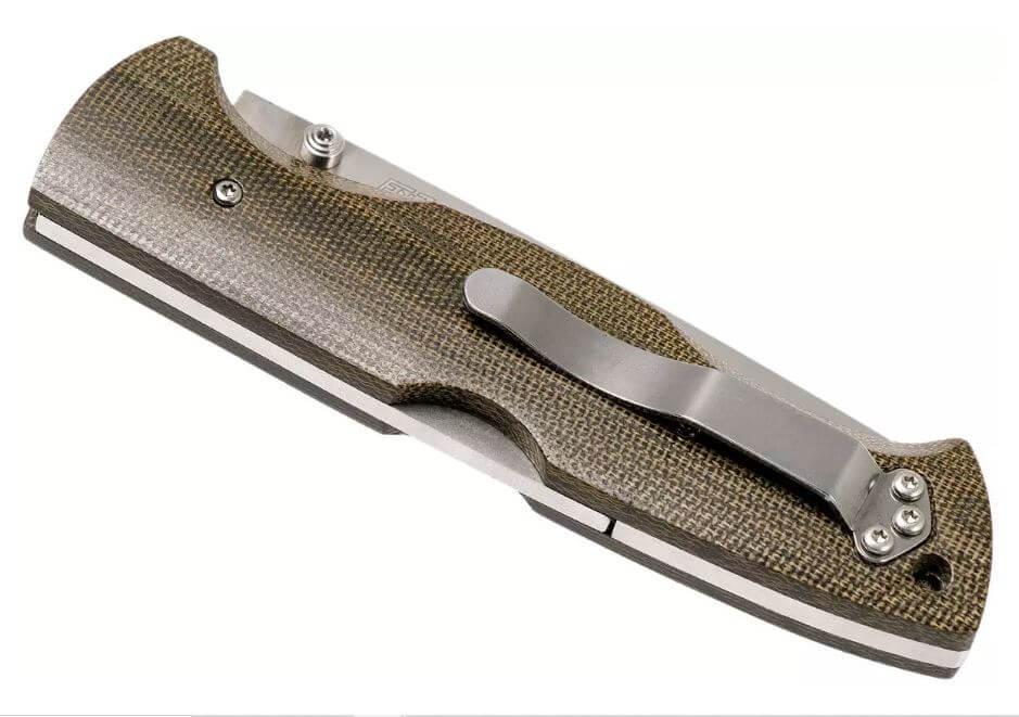 Faca Brisa Borka 90 com cabo de micarta verde e aço inoxidável N690Co