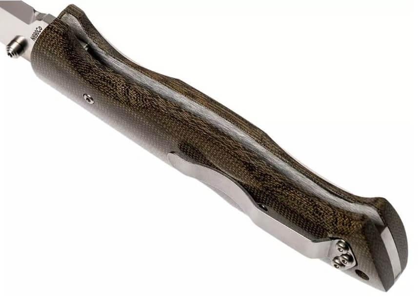 Faca Brisa Borka 90 com cabo de micarta verde e aço inoxidável N690Co