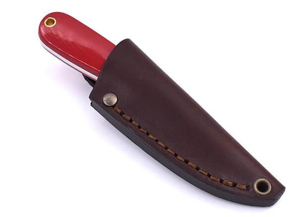 Faca de pescoço Brisa Necker 70 micarta vermelha