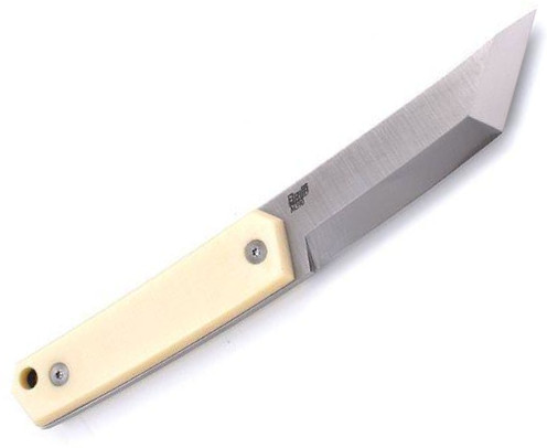 Couteau Brisa Kwaiken 90 M390 Micarta Ivoire avec fourreau marron