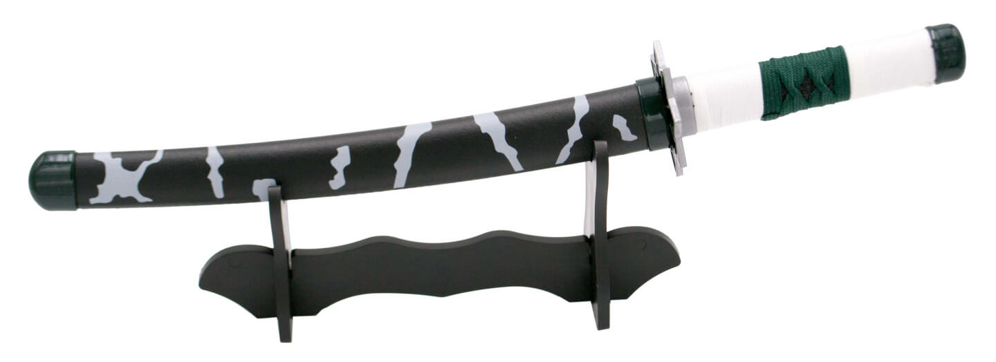 Weißes, schwarzes und grünes Mini-Katana von Shinazugawa Sanemi