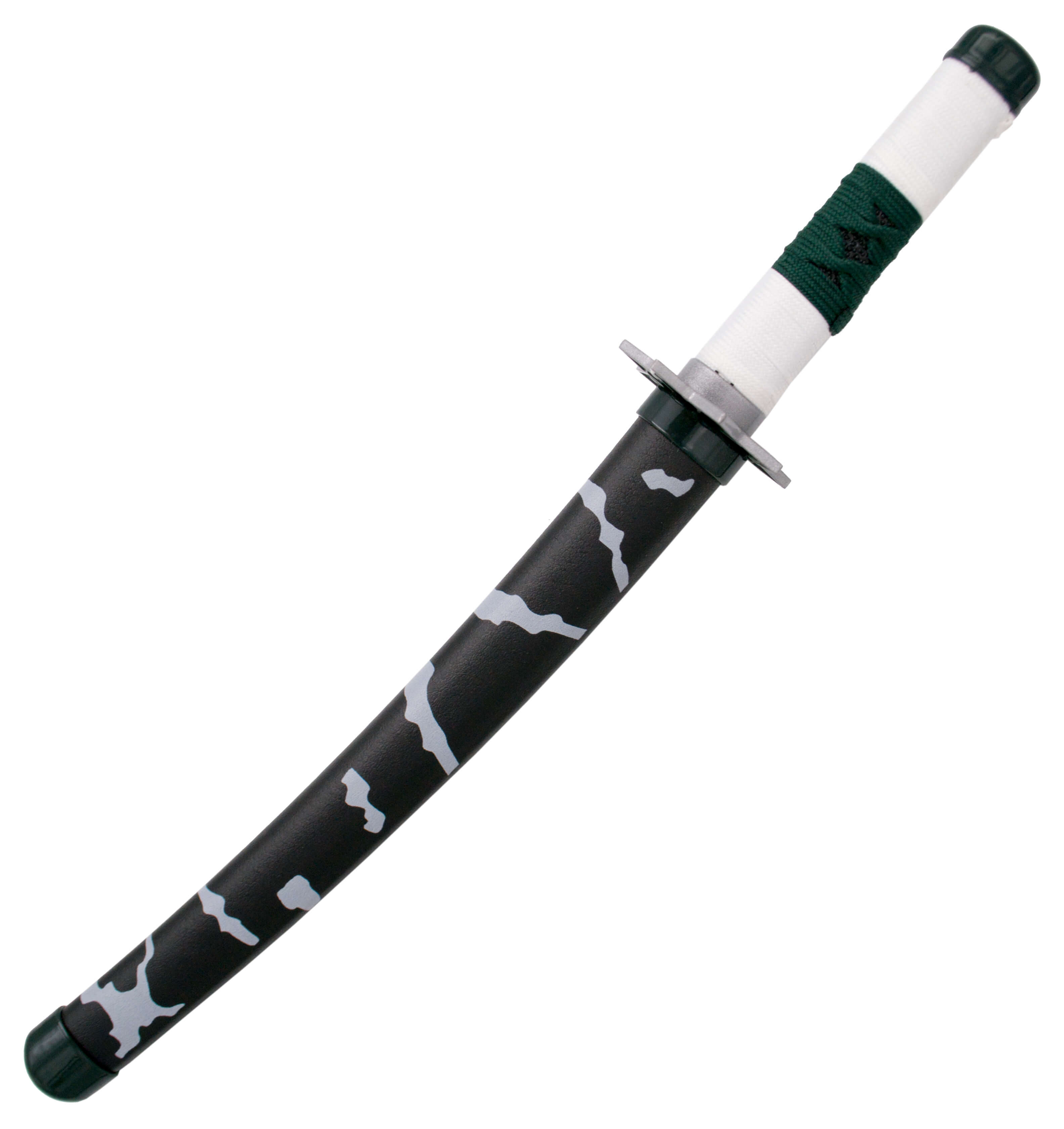 Weißes, schwarzes und grünes Mini-Katana von Shinazugawa Sanemi