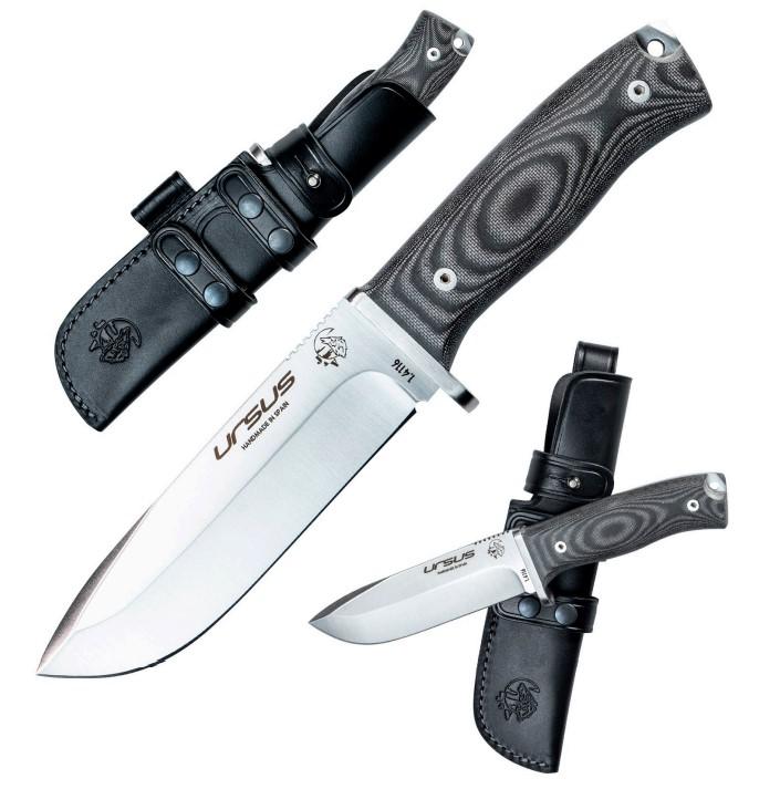 JV Ursus with black micarta handle and multiposition sheath