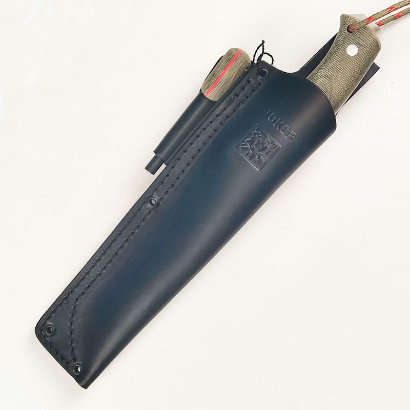 Coltello da campo Joker Nomad 6.5 green micarta con pietra focaia