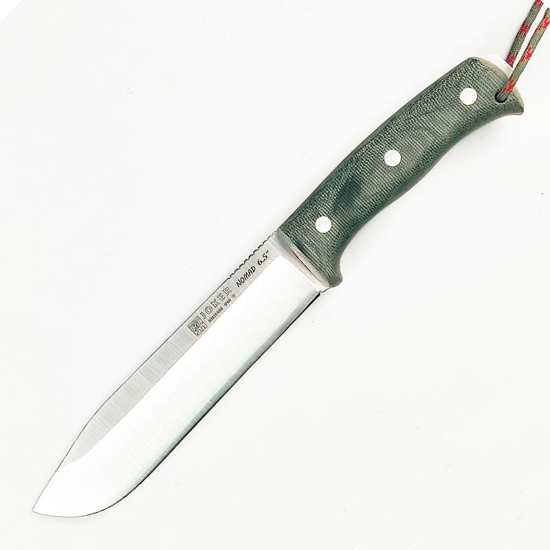 Coltello da campo Joker Nomad 6.5 green micarta con pietra focaia