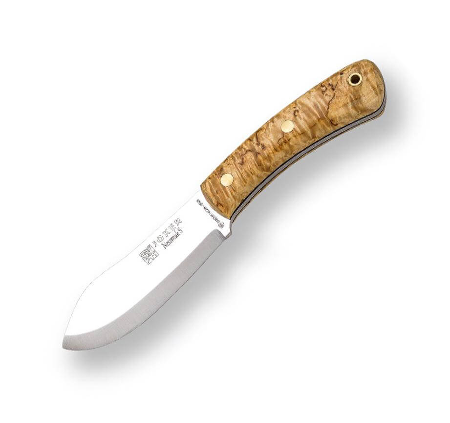 Couteau de bushcraft Joker Nessmuk S avec manche en bois de boule...