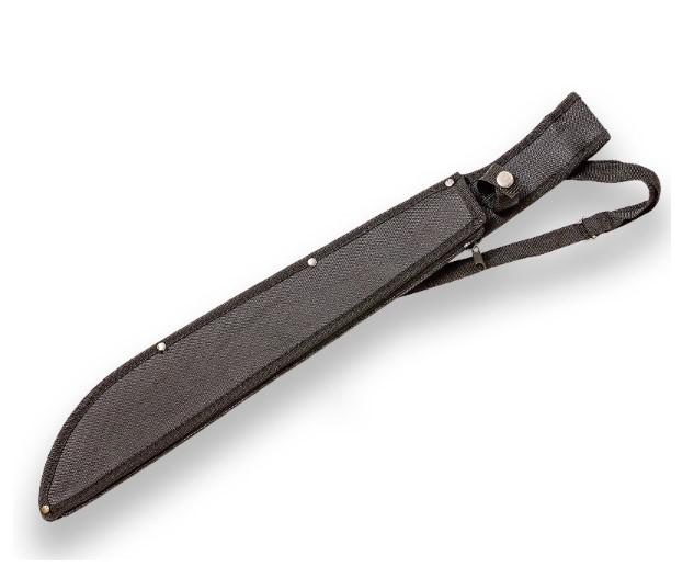 Amazonas Machete mit 43,5 cm langer Klinge und Holzgriff und Parierstange aus Edelstahl