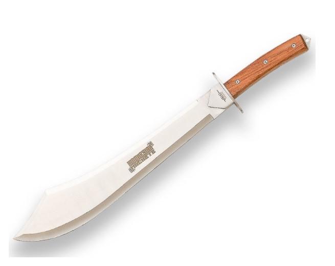 Machete Indonesian mit 43,5 cm langer Klinge und Holzgriff und Pa...
