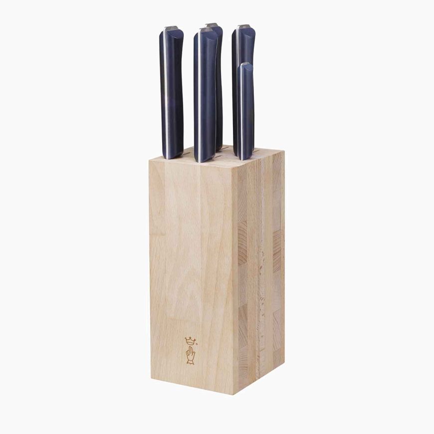 Intempora Opinel bloc bois premium avec 5 couteaux