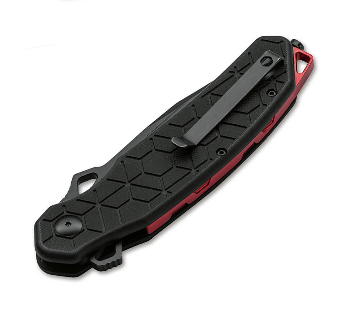 Canivete Böker Plus Yokai com lâmina de aço tanto tipo D2 e escamas G10