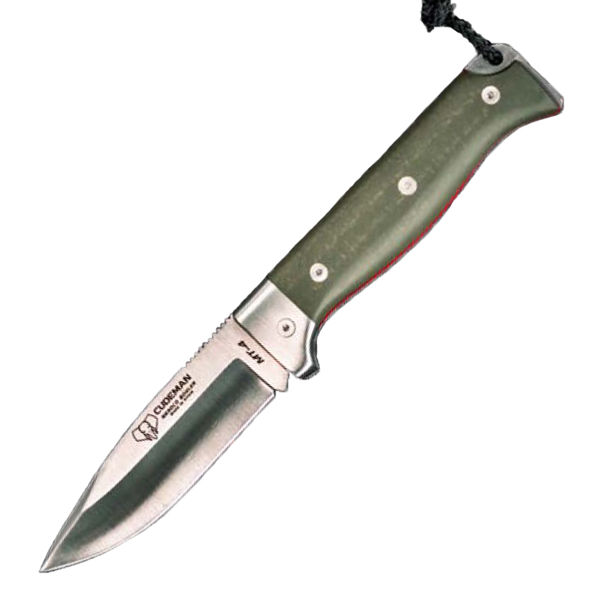 Canivete de sobrevivência Cudeman MT4 com alças de micarta canvas...