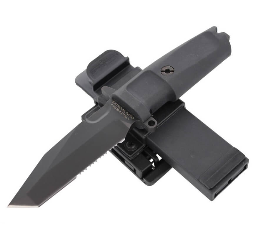 Faca tática Extrema Ratio Fulcrum C Black com lâmina de aço Böhler N690