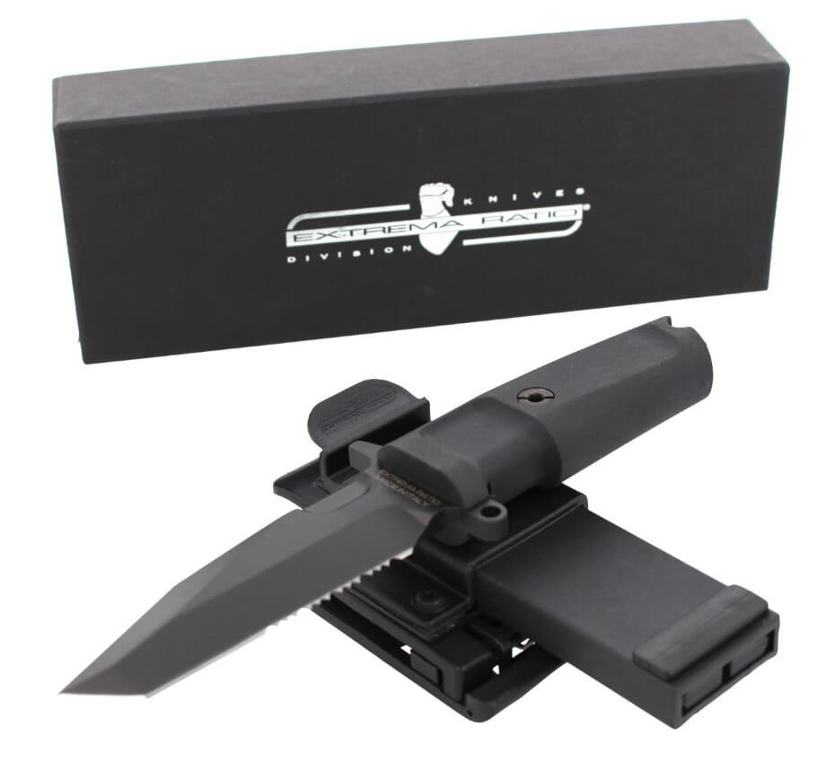Faca tática Extrema Ratio Fulcrum C Black com lâmina de aço Böhler N690