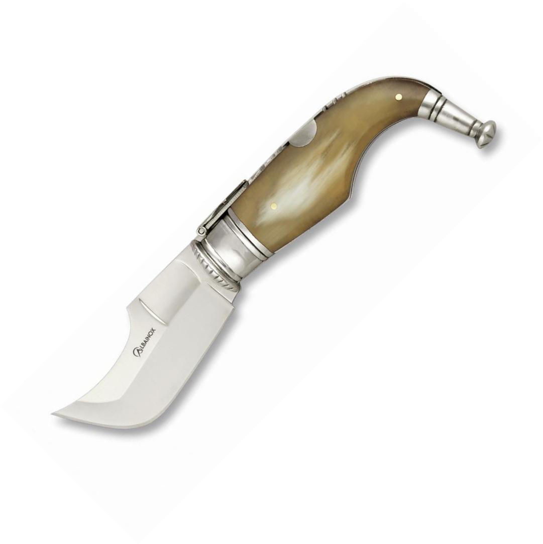 CAPAORA Nº0 Taschenmesser mit Stierhorngriff und 7,5 cm langer Kl...