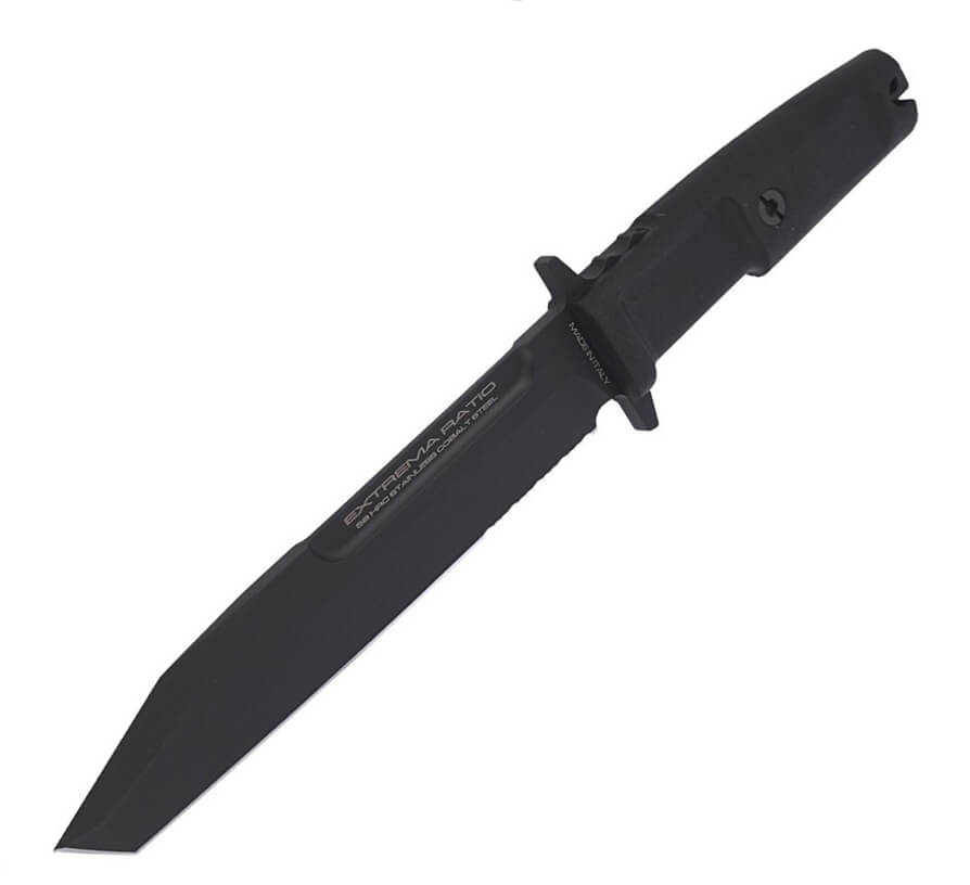 Couteau militaire Extrema Ratio Fulcrum Black avec lame en acier Böhler N690 de 18 cm