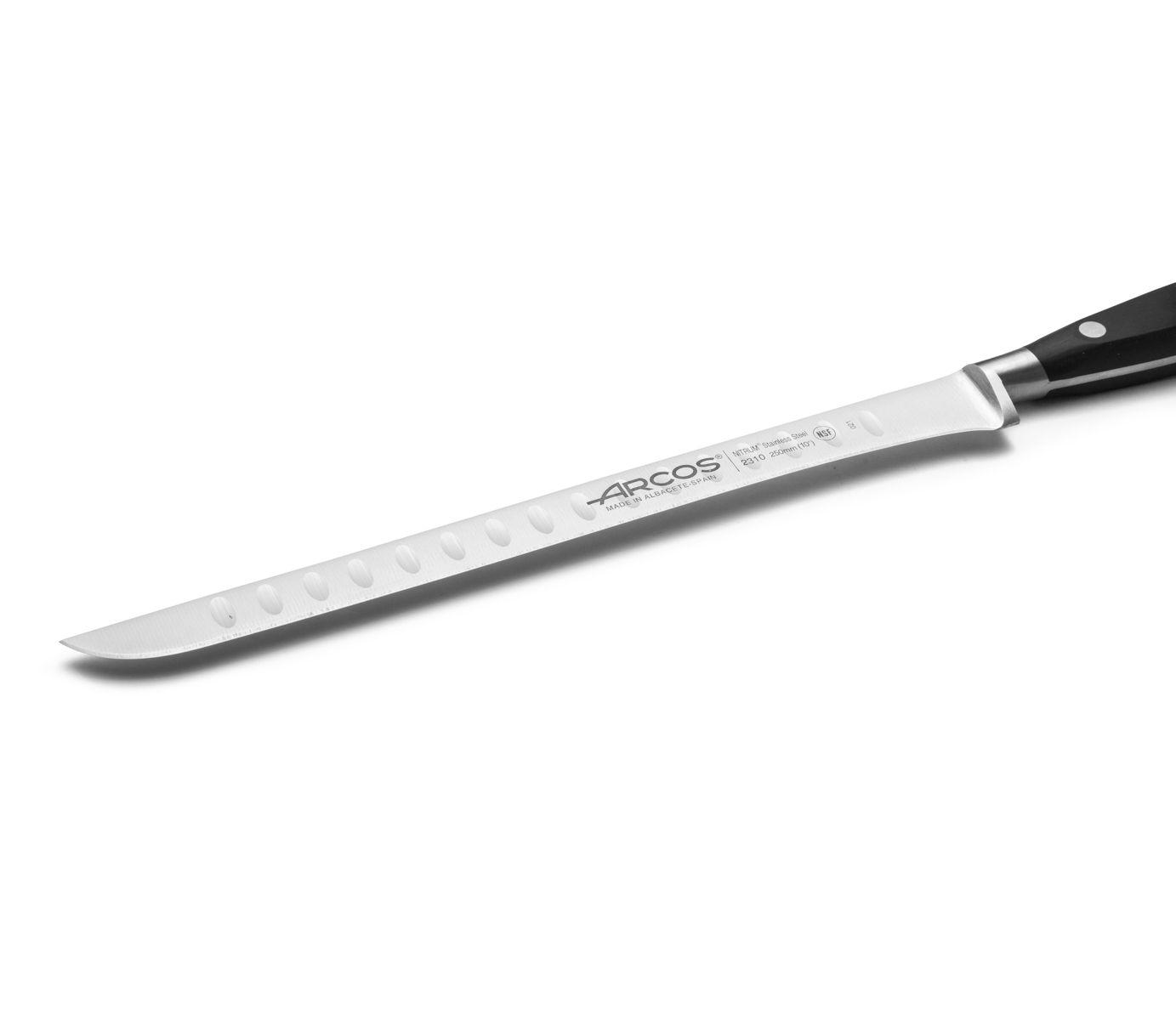 Arcos Riviera Negra coltello da prosciutto flessibile con punte cave