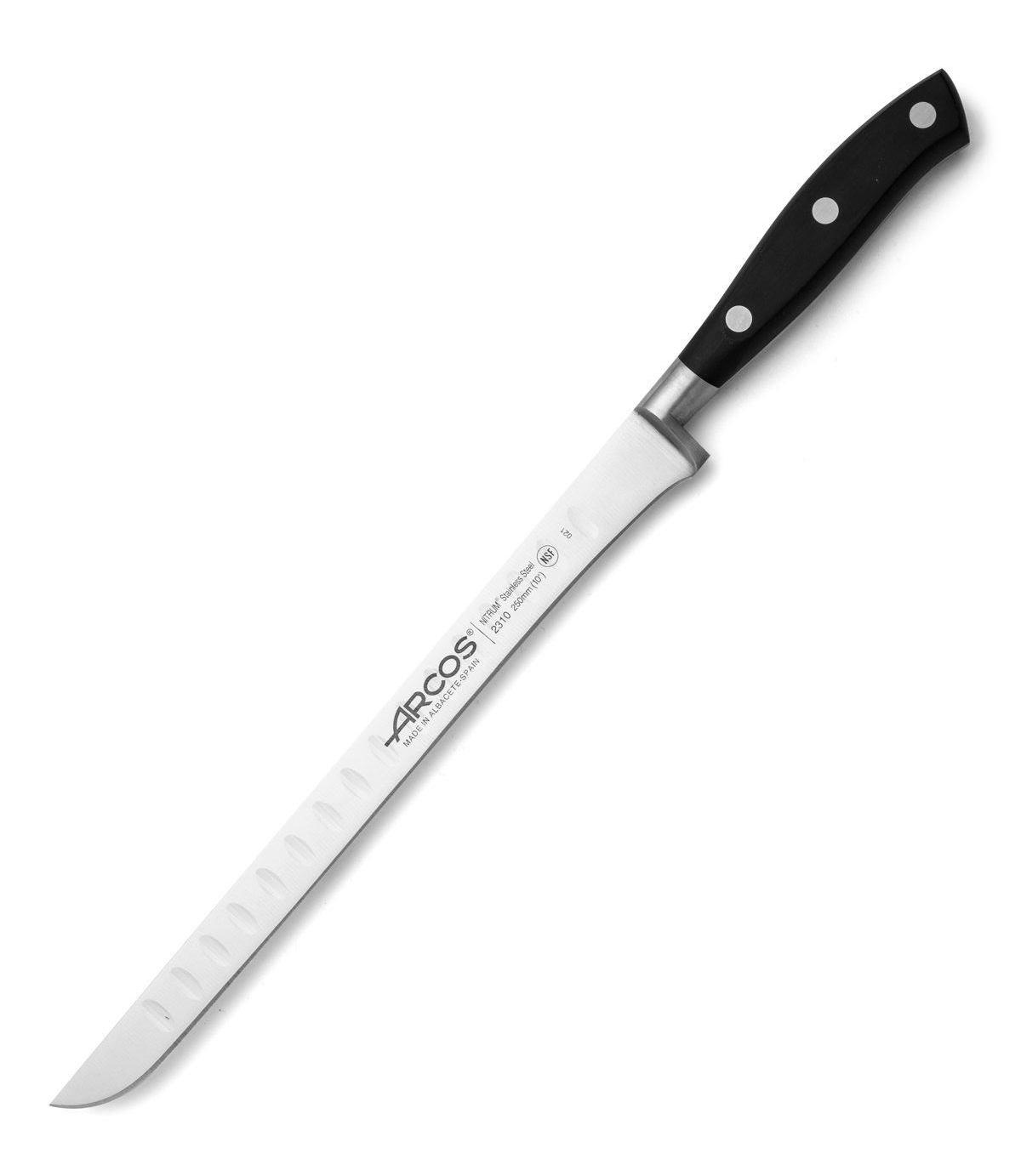 Arcos Riviera Negra coltello da prosciutto flessibile con punte cave