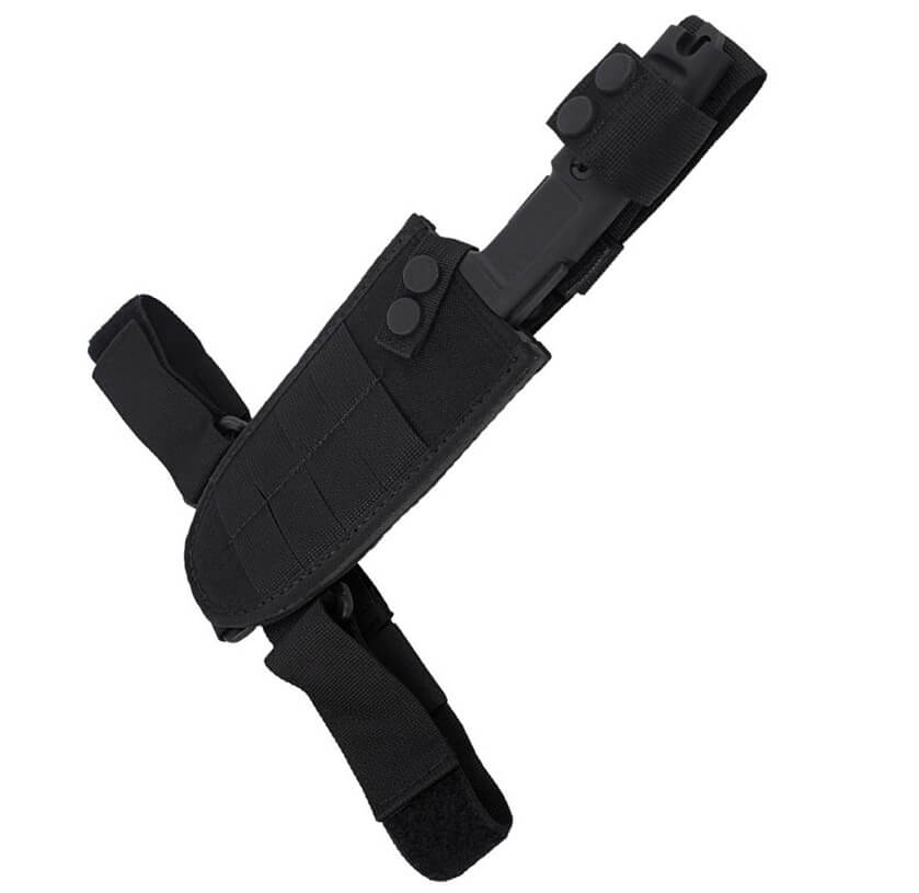 Faca militar Extrema Ratio Ontos com lâmina preta e bainha preta