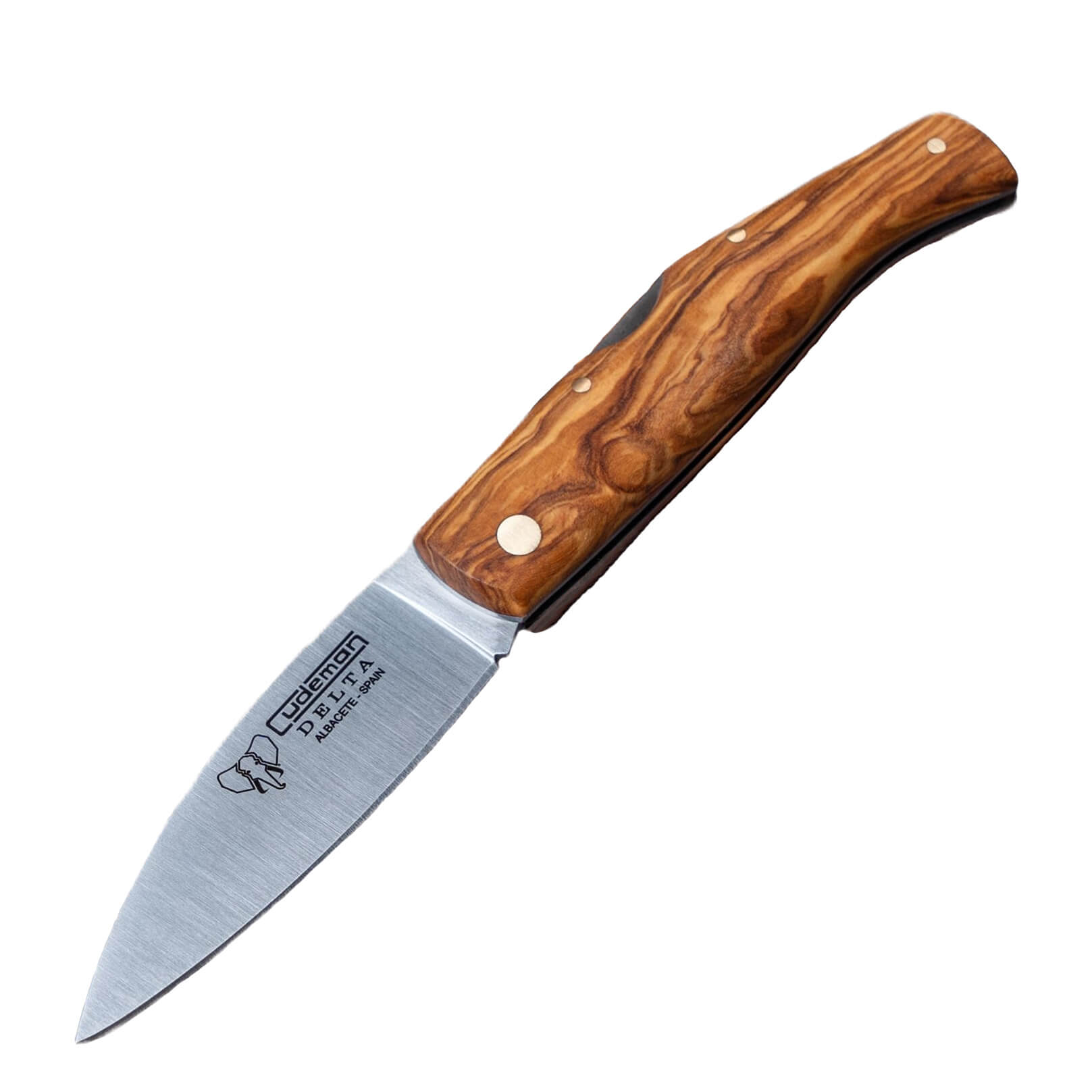 Cudeman Delta Taschenmesser mit Griff aus Olivenholz mit Schloss