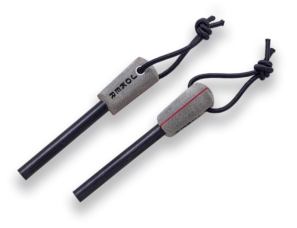 Faca Erizo TS1 full tang com cabo de lona micarta e bainha de couro com firesteel