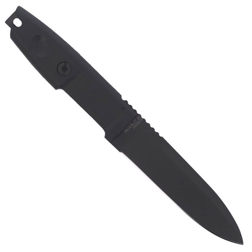 Faca táctica Extrema Ratio Scout 2 Preta com lâmina de 11,8 cm. Com bainha em kydex.