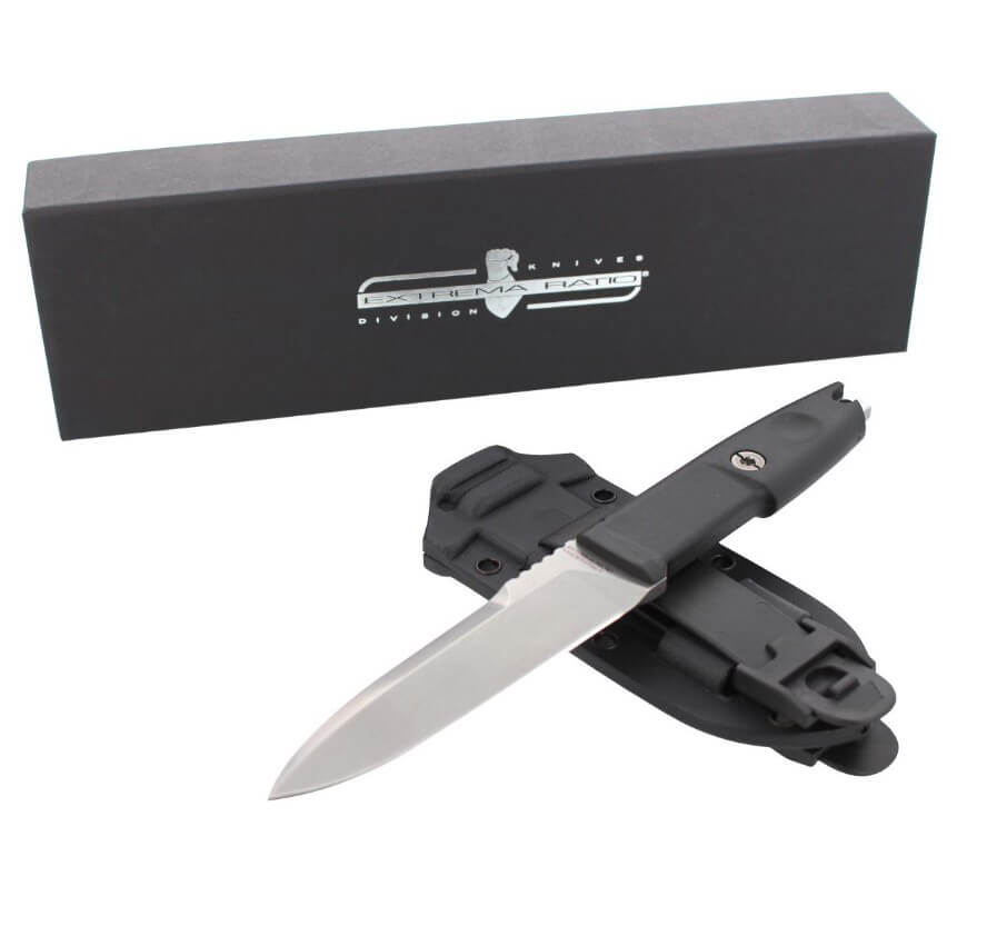 Faca táctica Extrema Ratio Scout 2 Stone Washed com lâmina de 11,8 cm. Com bainha em kydex.