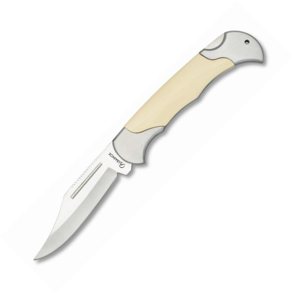 Coltello tascabile Albainox con bolster in acciaio inox e lama sa...